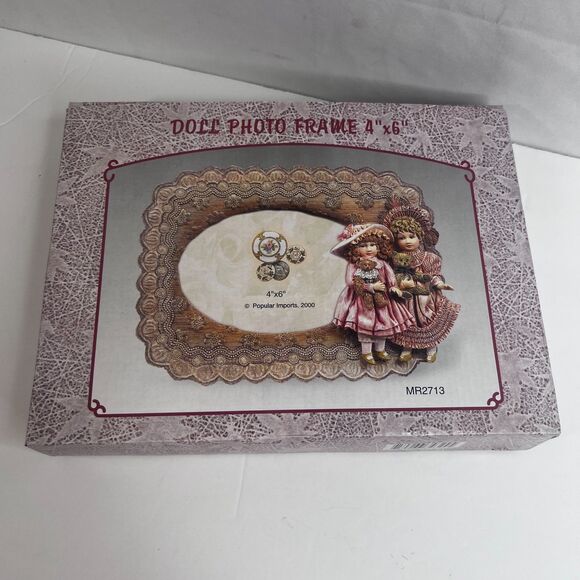 Popular Imports Doll Photo Frame NeW 4x6 Victorian Cottage Shabby 2000 VTG - Picture 3 of 11